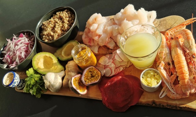 Ceviche Mixto Revisité au Quinoa Tricolore