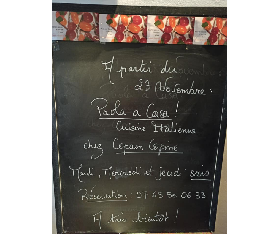 La carte de Paola a casa 