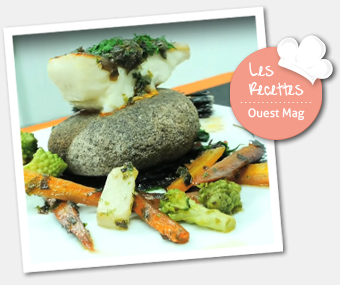 Filet de lieu jaune cuit sur galet