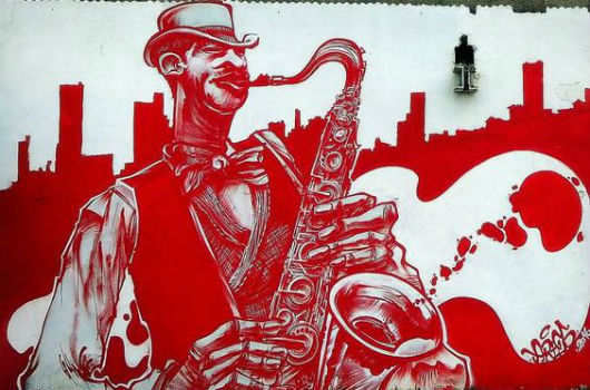 street art a vannes jazzman